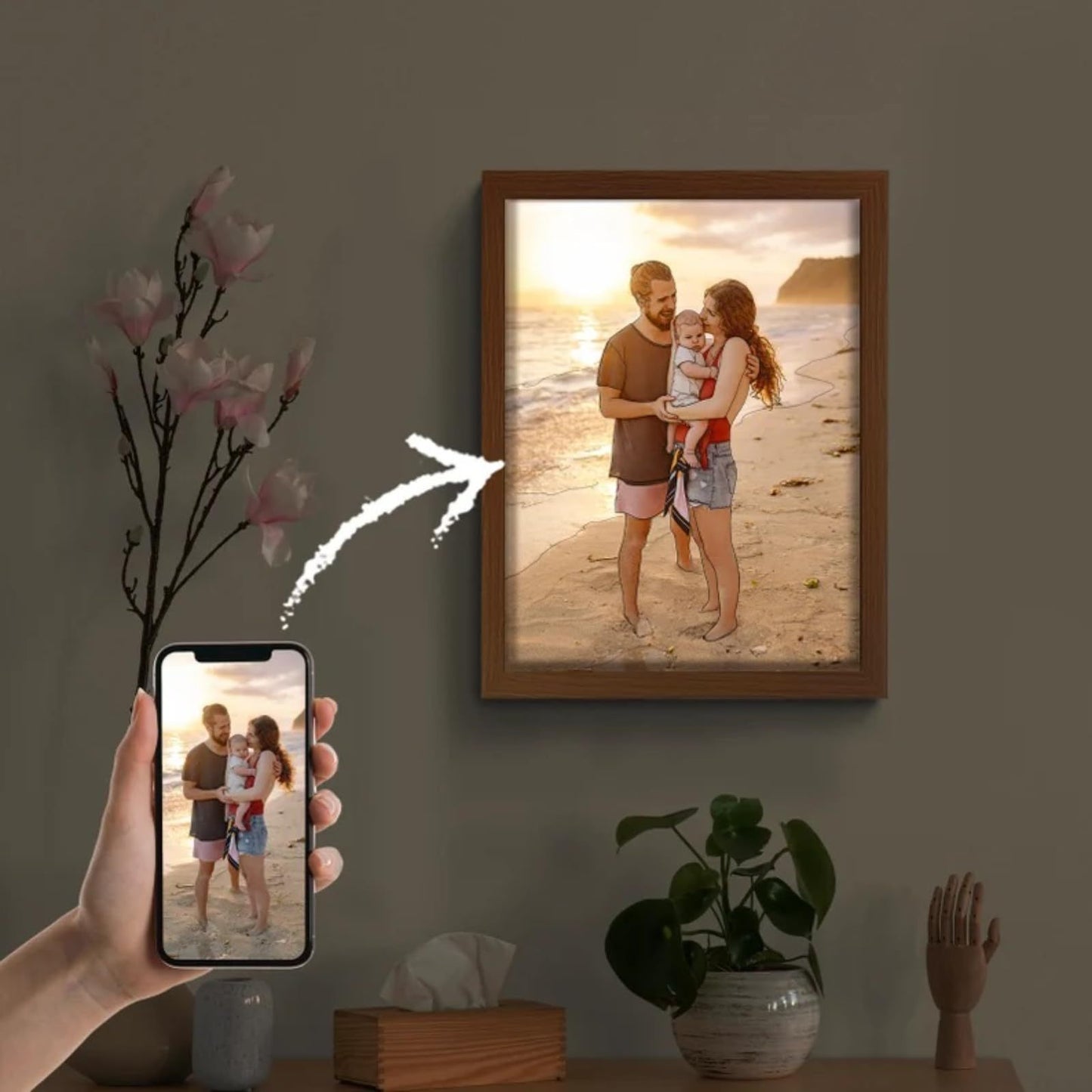 Personalized Light Painting Custom Photo Painting Led Glowing Photo